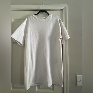 Zara White Short Sleeve Tee dress